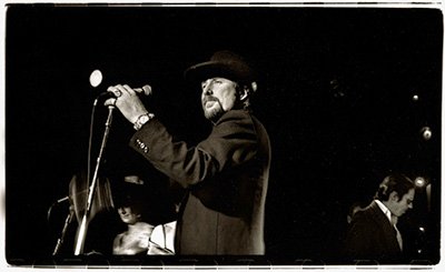 Vocalist performing live